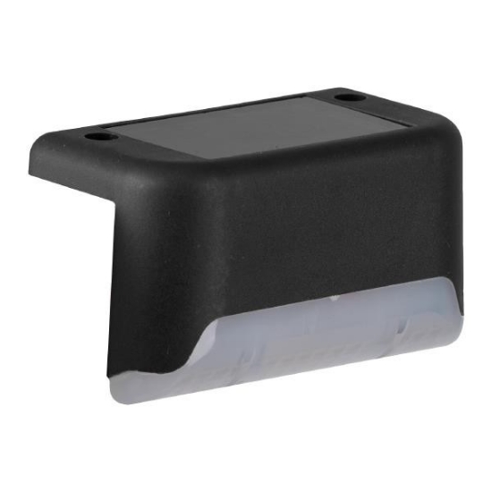 Imagine Aplica de perete colț cu panou solar 80x44x45mm 3000K negru Arte Illumina