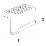 Imagine Aplica de perete colț cu panou solar 80x44x45mm 3000K negru Arte Illumina