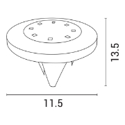 Imagine Pandantiv solar pentru grădină cu țăruș 115X135mm 3000K Arte Illumina