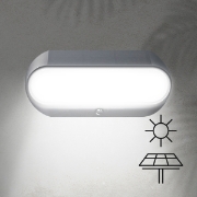 Imagine Lumină de perete ovală cu panou solar 5W 500Lm 4000K IP54 Arte Illumina