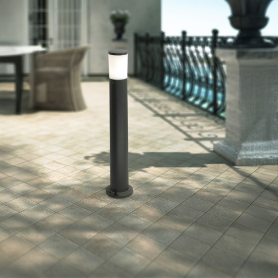 Imagine Fumagalli Amelia 800 Bollard 1xE27 A60 LED 8,5W 3CCT (2700K-4000K-6500K) Negru Opal