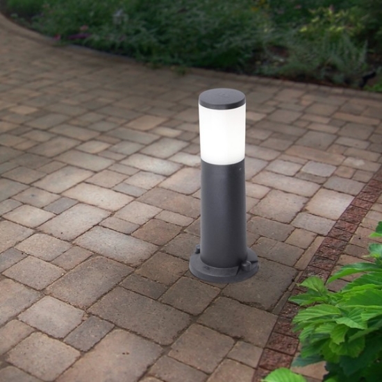 Imagine Fumagalli Amelia 400 Bollard 1xE27 A60 LED 8,5W 3CCT (2700K-4000K-6500K) Negru Opal