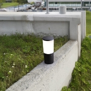 Imagine Fumagalli Amelia 250 Bollard 1xE27 A60 LED 8,5W 3CCT (2700K-4000K-6500K) Negru Opal