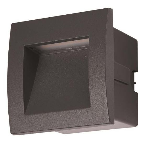 Imagine Pendul LED încastrat 3W IP54 220-240V 90X90X70mm Pro Grafit Arte Illumina