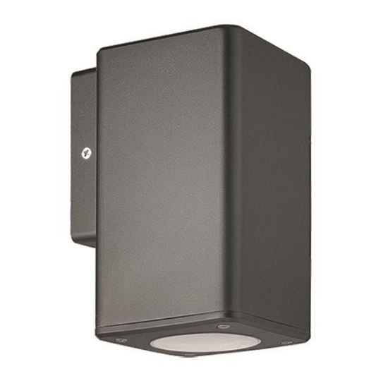 Imagine Aplica pătrată din plastic 1xGU10 Max 7W grafit Arte Illumina