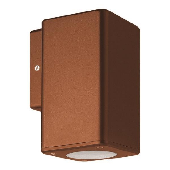 Imagine Aplica de perete pătrată din plastic 1xGU10 Max 7W cu cupru antic Arte Illumina