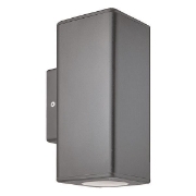 Imagine Aplica de perete pătrată up-down plastic 1xGU10 Max 7W gri Arte Illumina