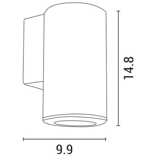 Imagine Aplica rotundă din plastic 1xGU10 Max 7W gri Arte Illumina
