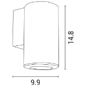 Imagine Aplica de perete rotund din plastic 1xGU10 Max 7W cu bronz antic Arte Illumina