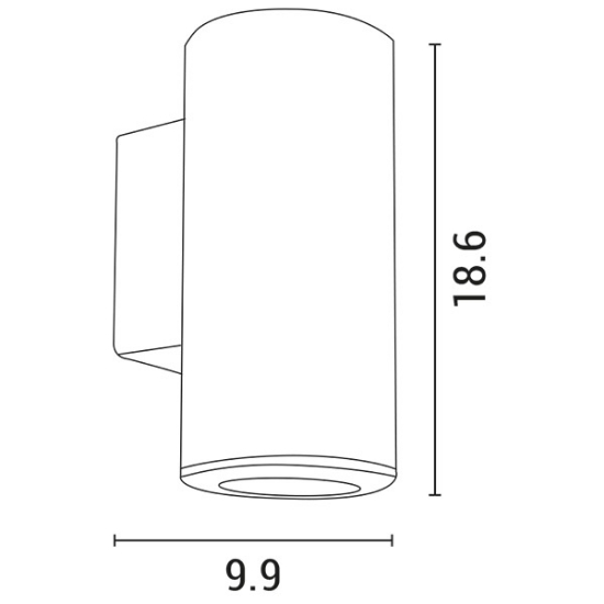 Imagine Aplica de perete rotund up-down plastic 1xGU10 Max 7W alb Arte Illumina