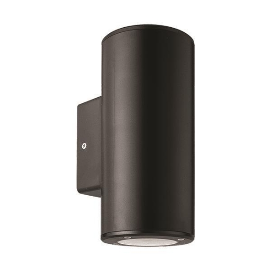 Imagine Aplica de perete rotund cu iluminare sus-jos din plastic 1xGU10 Max 7W neagră Arte Illumina