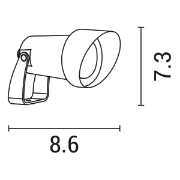 Imagine Spot de grădină din plastic cu capac 1xGU10 Max 5W Ø95x100mm Negru Arte Illumina
