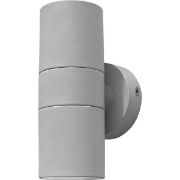 Imagine Aplica de perete din plastic rotativă updown rotundă 2xGU10 Max 5W 73x113x152mm IP65 gri Arte Illumina
