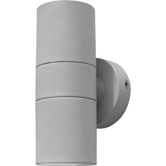 Imagine Aplica de perete din plastic rotativă updown rotundă 2xGU10 Max 5W 73x113x152mm IP65 gri Arte Illumina