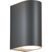 Imagine Aplica de perete ovală 2xGU10 Max 5W 90x70x147mm IP54 grafit Arte Illumina