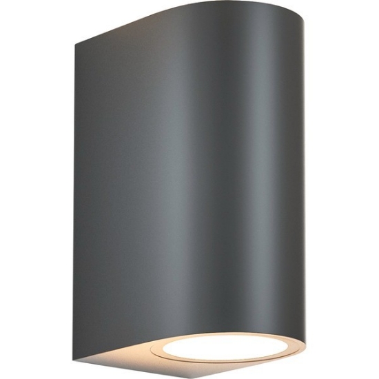 Imagine Aplica de perete ovală 2xGU10 Max 5W 90x70x147mm IP54 grafit Arte Illumina