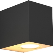 Imagine Aplica de perete pătrată GU10 80X70X90mm IP65 neagră Arte Illumina