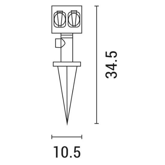 Imagine Spike cu două prize, 1.5m cu plug Arte Illumina