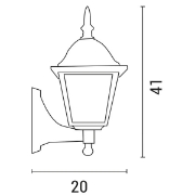 Imagine Aplica de perete din aluminiu pătrată E27 bronz Arte Illumina