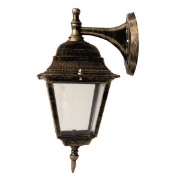 Imagine Aplica de perete din aluminiu pătrată cu orientare în jos E27 bronz Arte Illumina