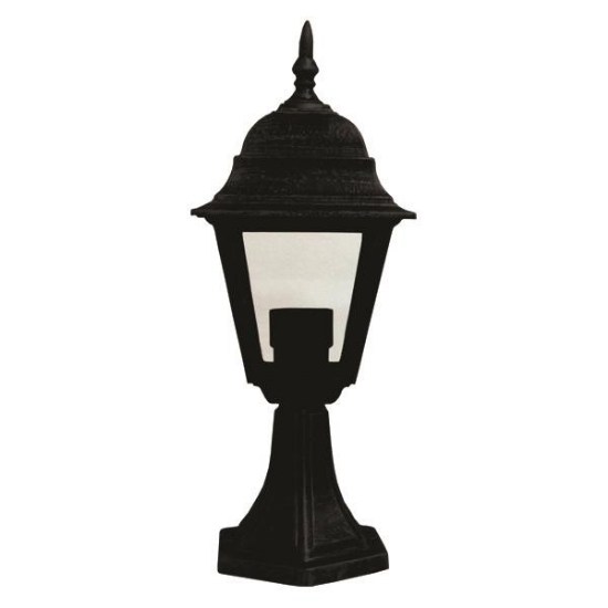 Imagine Post de podea din aluminiu pătrat E27 negru Arte Illumina