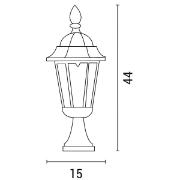 Imagine Post de podea din aluminiu pătrat E27 negru Arte Illumina