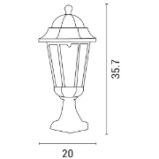 Imagine Post de podea hexagonal din aluminiu E27 negru Arte Illumina