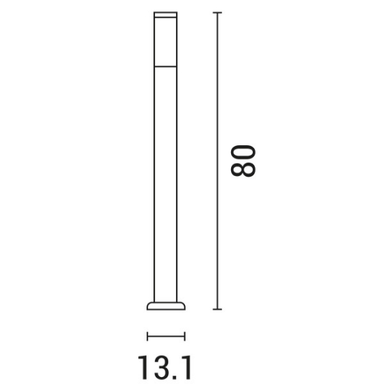 Imagine Post Floor Inox 80cm E27 Arte Illumina Xios