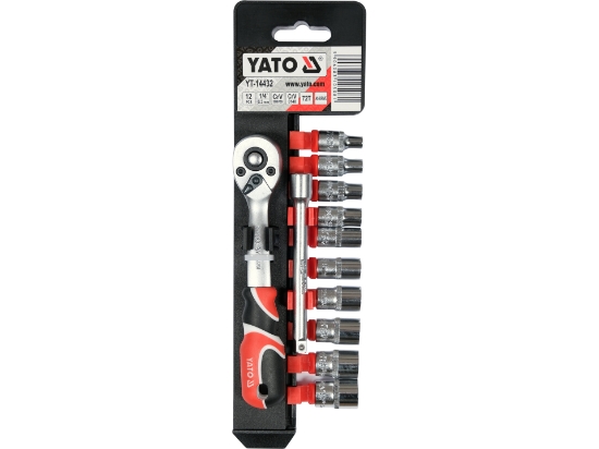 Imagine SET TUBULARE CU ACCESORII 1/4 12 PIESE