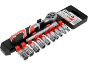 Imagine SET TUBULARE CU ACCESORII 1/4 12 PIESE