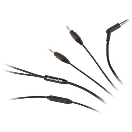 Imagine CABLU CASTI AUDIO CU MICROFON JACK - 2X JACK 1M K&M