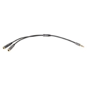 Imagine CABLU ADAPTOR 3.5 4 PINI-2X 3.5 STEREO 20CM