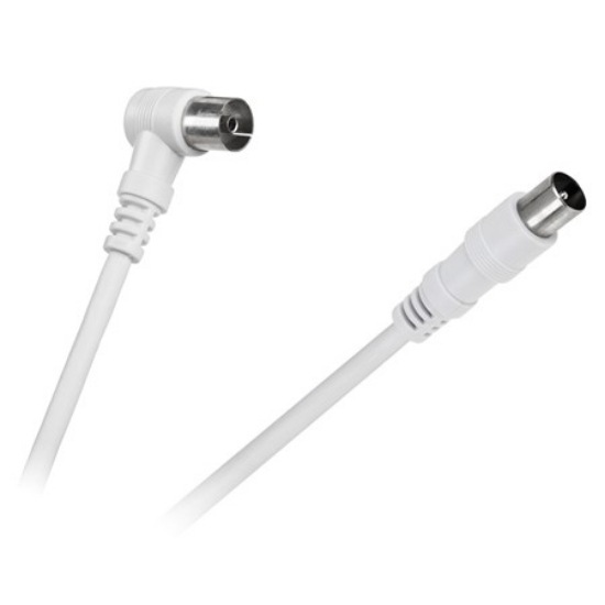 Imagine CABLU RF VIDEO ALB MUFA DREAPTA- 90GR 5M