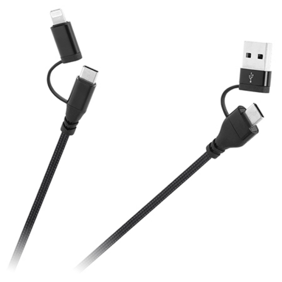 Imagine CABLU USB A/C - USB C/LIGHTNING (2+2) 1M