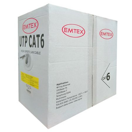 Imagine CABLU UTP CAT 6 CUPRU 23AWG 0.57MM 305M EMTEX