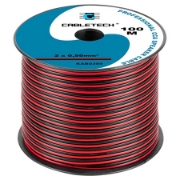 Imagine CABLU DIFUZOR CCA 2X0.50MM ROSU/NEGRU 100M