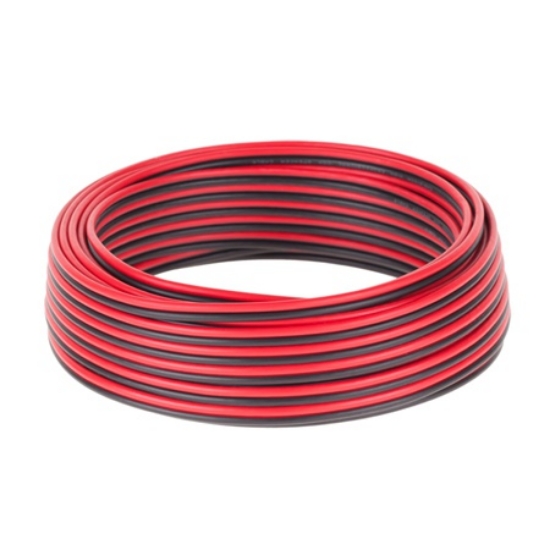 Imagine CABLU DIFUZOR CCA 2X0.75MM ROSU/NEGRU 10M
