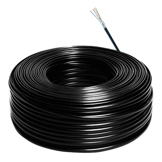 Imagine CABLU UTP CUPRU 0.5MM CAT 5E 305M PE NEGRU HIKVISISION