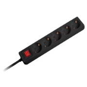 Imagine PRELUNGITOR 3X1.5MM 5 PRIZE 1.5M INTRERUPATOR NEGRU