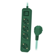 Imagine PRELUNGITOR CU INTRERUPATOR 4 CAI 1.5M VERDE PHILIPS
