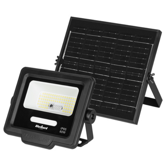 Imagine REFLECTOR LED 60W 6800 PANOU SOLAR 6W TELECOMANDA REBEL
