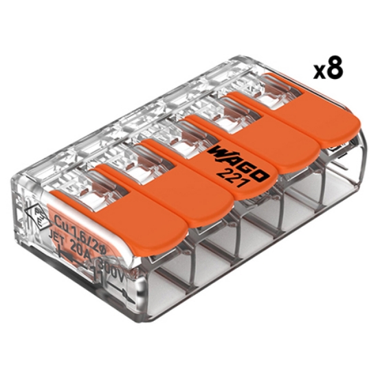 Imagine CLEME WAGO SLIM MYF 5X4MM2 SET 8 BUC