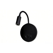 Imagine Aplicație de citit montată pe perete cu dublă lumină din aluminiu 3+7W 150+500Lm 3000K 150x458mm cu USB tip C și suport negru Arte Illumina