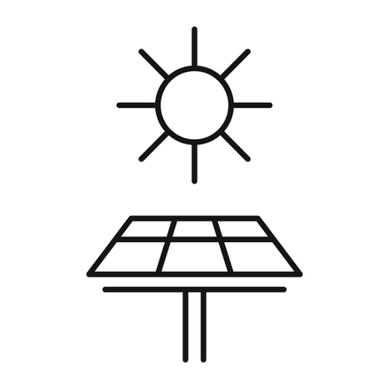 Imagine Lumină de perete rotundă cu panou solar 5W 500Lm 4000K IP54 Negru Arte Illumina