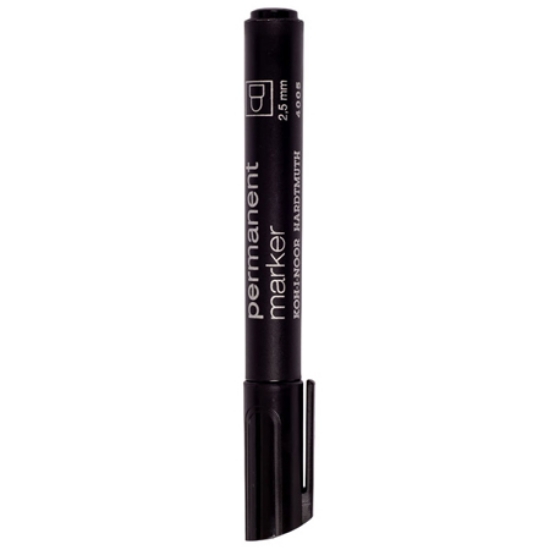 Imagine MARKER PERMANENT NEGRU VARF ROTUND 2.5 MM KOH-I-NOOR
