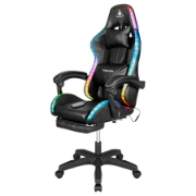Imagine SCAUN GAMING GX-150 NEGRU LED MASAJ KRUGER&MATZ