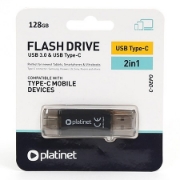Imagine FLASH DRIVE USB 3.0 SI TYPE C 128GB C-DEPO PLATINET