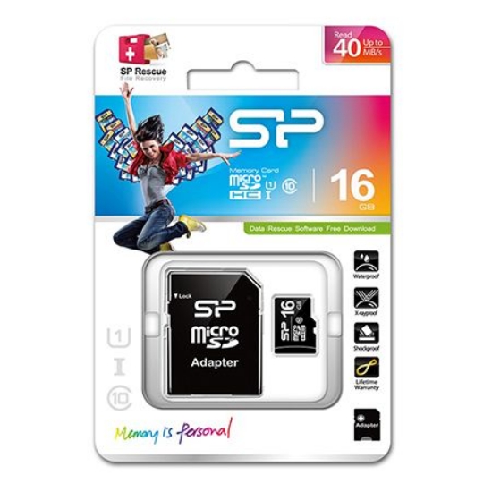 Imagine MICRO SD CARD 16GB CLASS 10 CU ADAPTOR SILICON POWER