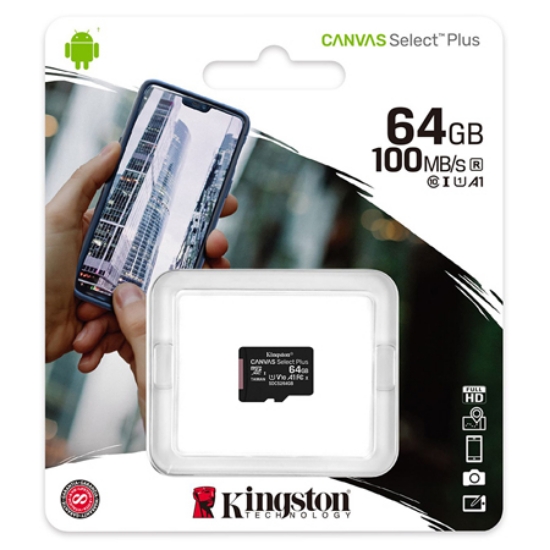 Imagine MICRO SD CARD 64GB CLASS 10 KINGSTON