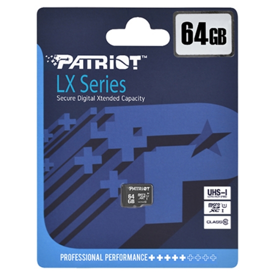 Imagine MICRO SDXC CLASA 10 UHS-I 64GB PATRIOT